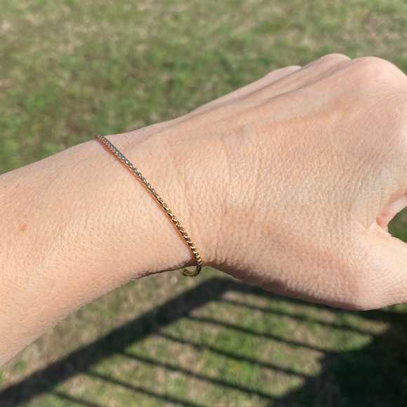 Gold plated Franco chain bracelet - new - Picture 5 of 8